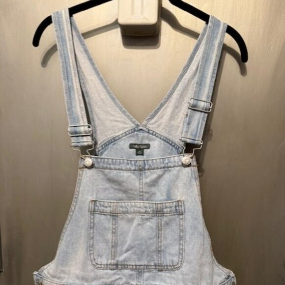 Wild fable denim short distressed / frayed overalls - romper - Picture 7 of 16